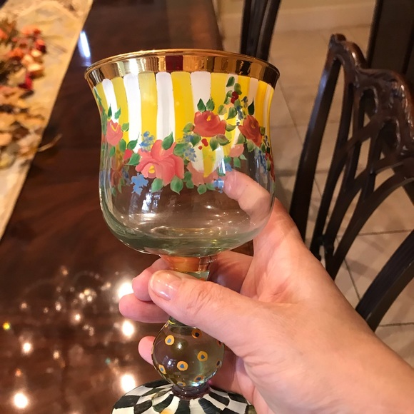 Mackenzie - Childs wine glasses set - Picture 2 of 3